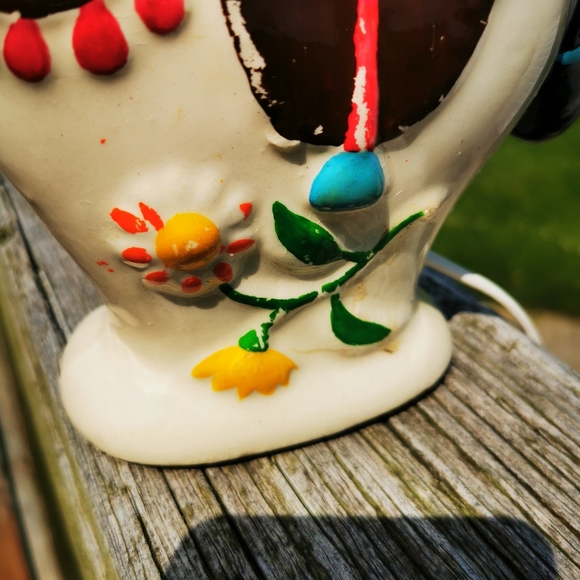 Vintage Ceramic Nursery Lamp / Horse / Flowers - Picture 4 of 16